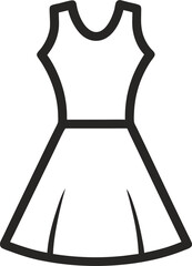 Dress Outline Icon on a white background
