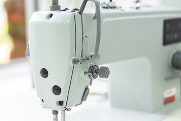 Close-up photo of a sewing machine part
