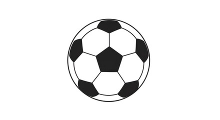 Soccer Ball Isolated On White Background Black And White Football Sport Equipment