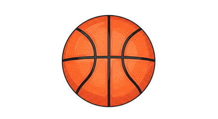 Basketball ball orange sport equipment isolated on white background