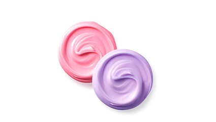 Swirls of pink and purple cream cosmetic