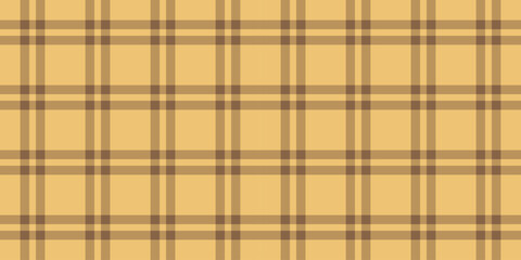 Magazine textile pattern texture, ceremony background fabric tartan. Knit vector seamless plaid check in amber and orange colors.