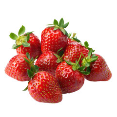 Close-up cluster of fresh strawberries