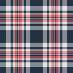Canvas textile background tartan, handkerchief vector pattern plaid. Trend fabric seamless texture check in pastel and red colors.