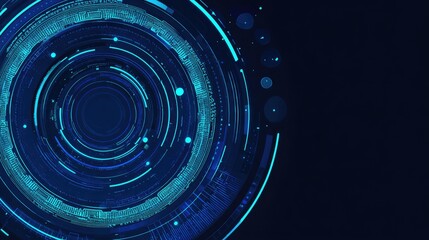 Abstract digital concentric circles design.