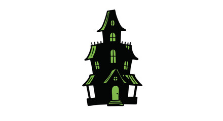Spooky house illustration