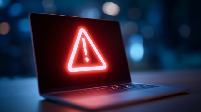 System Error and Warning Alert Concept for Tech Issues and Cyber Threats
