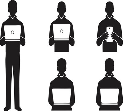 silhouettes of people interactin silhouettes