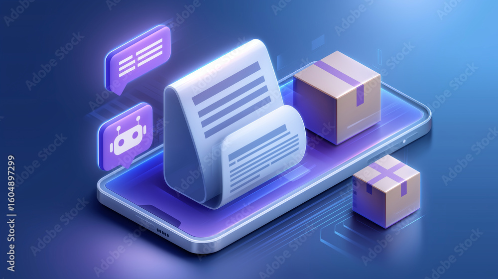 Poster ai-powered procurement system with chatbot and digital invoice