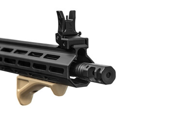 Detailed View of a Tactical Rifle Muzzle Brake