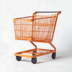 shopping cart on white background