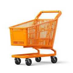 shopping cart on white background