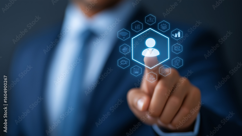 Poster crm system technology and data analytics for business growth