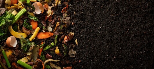 The colorful array of kitchen waste ready for composting and enriching soil.