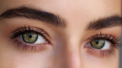 Obraz premium The captivating beauty of mesmerizing green eyes in close-up.