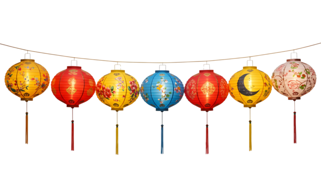 Traditional Chinese colorful Lantern Decoration
