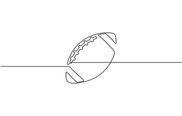 One continuous line drawing American football. sport concept, World cup Championship final play game sport competition outline vector illustration.