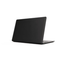 Back View Set of Black Laptops or Notebooks on transparent background PNG

