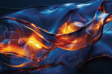 A blue and orange abstract background