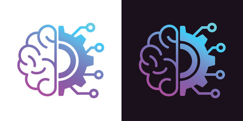 Ai, concept of artificial intelligence. Analytic, automation, machine learning and an autonomous brain. Big data management, computer connection information intelligence technology, Automated robotic