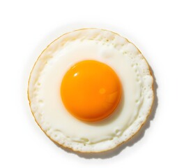 Perfect sunny side up egg seen from above