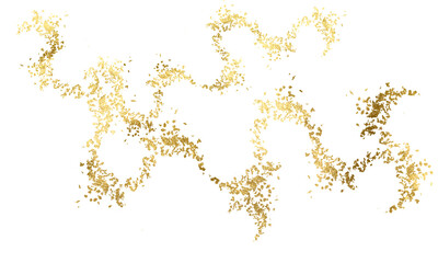 Gold line sparkle splatter.Abstract shiny gold glitter design element.Luxury Golden Line.Elegant rectangle gold frame. Decorative square gold border design elements.
