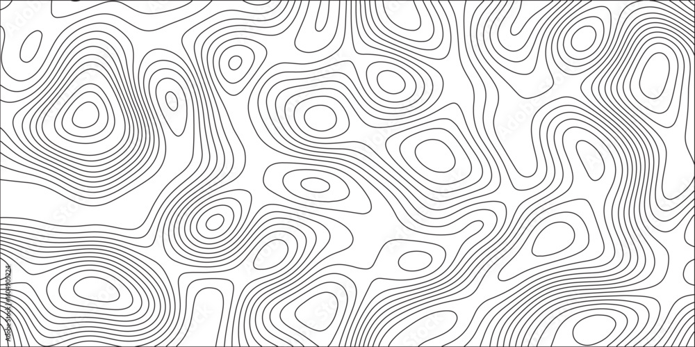 Aufkleber white background topography contour map with black curve lines. geography contour map linear backgro