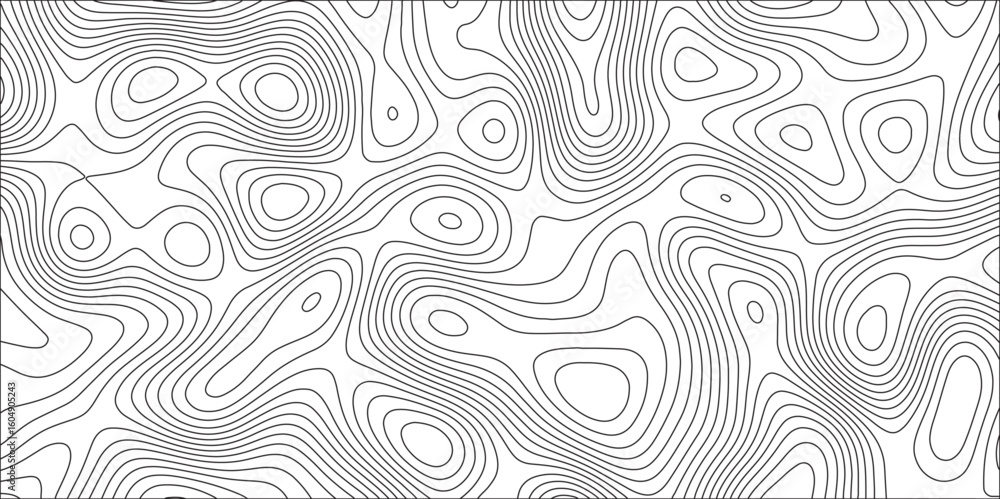 Aufkleber white background topography contour map with black curve lines. geography contour map linear backgro