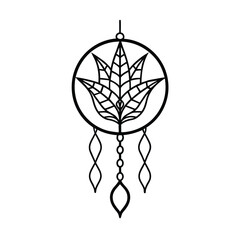 Snake Plant Dreamcatcher with Copper Wire Craft