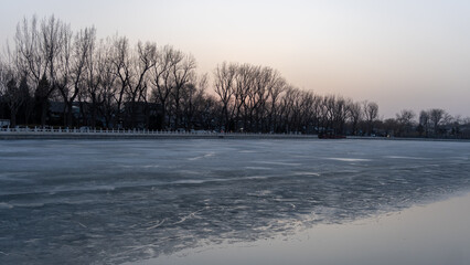 sunrise over the lake