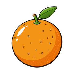 Creative Vector Style Orange on White Background