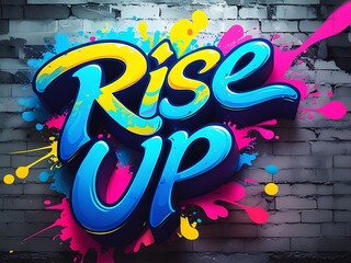 Rise Up Graffiti Wall Art.