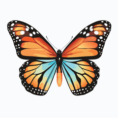 Vibrant Monarch Butterfly - Colorful Insect Illustration