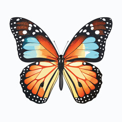 Vibrant Monarch Butterfly - Colorful Insect Illustration