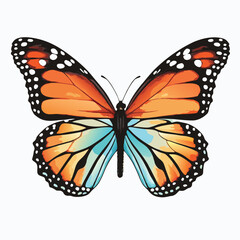 Vibrant Monarch Butterfly - Colorful Insect Illustration