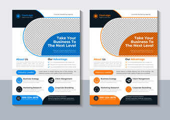 Business Flyer Design Template, Annual Report, Marketing, layout, Vector Illustrator