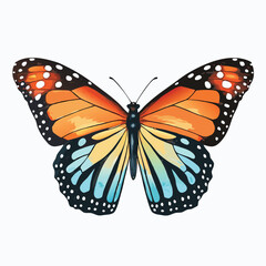 Vibrant Monarch Butterfly - Colorful Insect Illustration