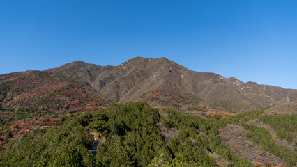mountain landscape with blue sky