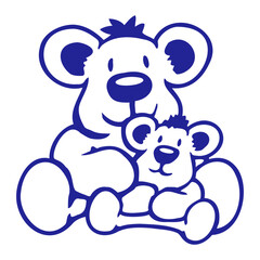 2 Ice Bear Team Love Child Dad Mom Family