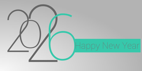 Happy new year - best wishes 2026 with colorful number. Perfect vector for poster banner greeting and new year 2026 celebration.