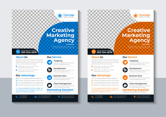 Business Flyer Design Template, Annual Report, Marketing, layout, Vector Illustrator