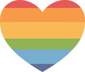 Rainbow heart icon