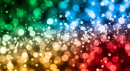 Colorful abstract bokeh background with vibrant light effects.