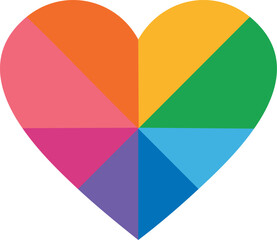 Colorful heart icon