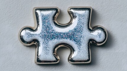 Fototapeta premium Close-up of a single puzzle piece.