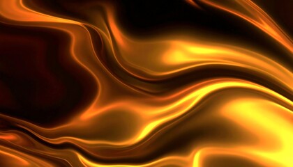 Abstract flowing gold fabric