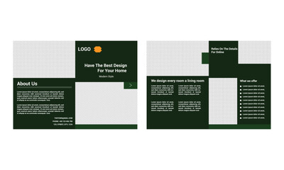 Brochure design with line shapes, corporate business template A4.
