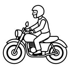 Fototapeta premium Motorcycle Ride Silhouette