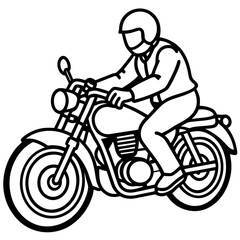 Fototapeta premium Motorcycle Ride Silhouette