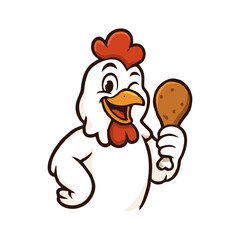 Aggressive Rooster Mascot Illustration for Premium Food Brands and E-Sports Team Identity